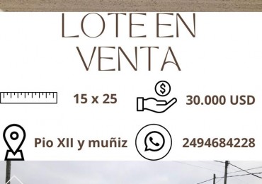 Lote en venta 